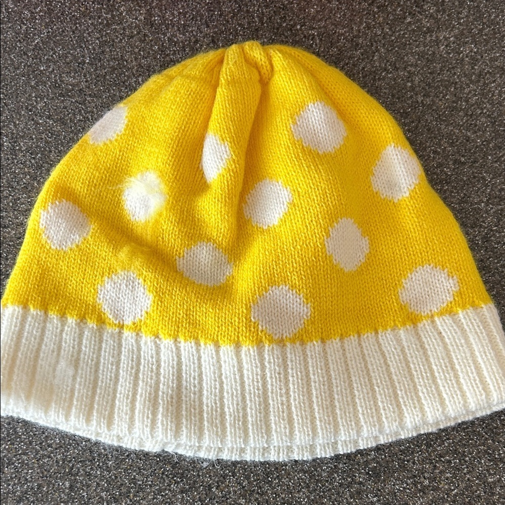 San Diego Hat Company Yellow and White Polka Dot Kids Hat